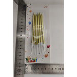 Set 6 Lumanari de Tort, Flippy, din Parafina, 11 x 0.4 cm, Lucioase, Auriu
