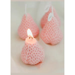 Set 6 Lumanari Parfumate, Flippy, Model Capsunici, Ardere 30 min, 78g, 6.3 x 9.3 x 3.8 cm, Roz
