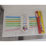 Set 6 Paie, Flippy, Colectia Happy Birthday, 26 cm, din Carton/Plastic, Multicolor