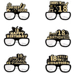 Set 6 Perechi de Ochelari pentru Majorat, Flippy, Diverse Modele, Negru