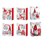 Set 6 Pungi Cadou, Flippy, Imprimeu Tematica Gnomi, Model Random, din Hartie, Impachetare Usoara a Cadourilor,