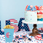 Set 6 Cutii Popcorn Gender Reveal, Flippy, Girl or Boy, din Carton, 13 x 9 cm, Roz/Albastru