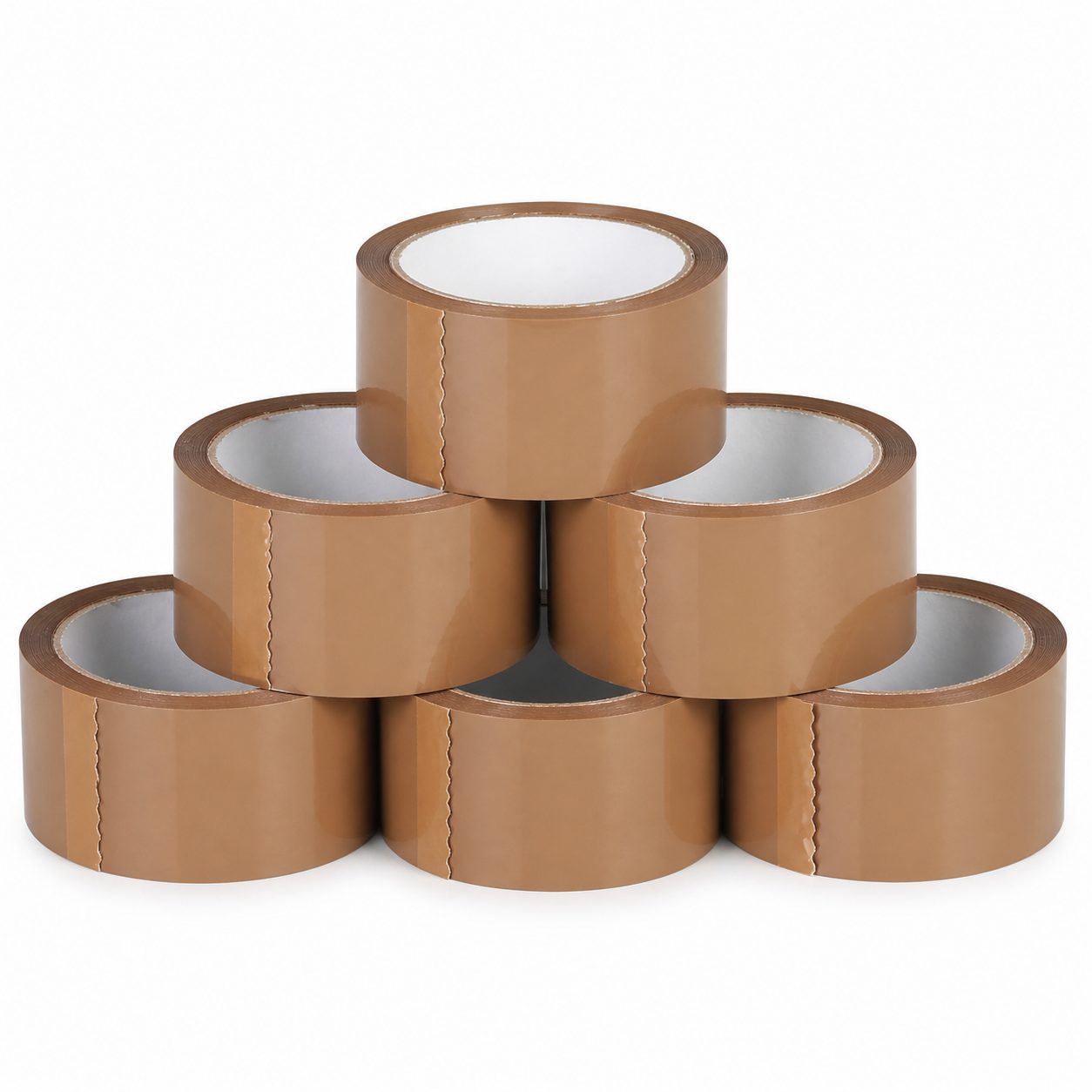 Set 6 Role Banda Adeziva Low Noise pentru Ambalare Colete si Pachete, Aderenta Ridicata, Derulare Silentioasa, 5 cm x