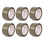 Set 6 Role Banda Adeziva Solvent Vibac pentru Ambalare Cutii si Sigilare Colete, Rezistenta, Aderenta Ridicata, 48 mm x