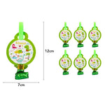 Set 6 Suflatori, Flippy, Colectia Dino Park, 12 x 7 cm, din Carton/Plastic/Hartie, Multicolor