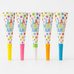 Set 6 Suflatori, Flippy, Colectia LA MULTI ANI, 20 cm, din Carton, Multicolor