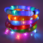 Set 6 Tuburi Antistres, Flippy, cu Lumina LED, Fidget Pop Tube, multicolor