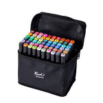 Set 60 Markere, Flippy, cu Alcool, Touch Room, Geanta Inclusa, 2 Varfuri, Multicolor