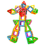 Set 60 Piese Magnetice de Constructie, Flippy, Piese Mari, Magnetic Blocks, Forme Geometrice, 3 Ani, ABS, Magnet, 22 x