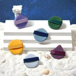 Set 7 Bureti de Machiaj Flippy, Reutilizabili, Utilizare Umeda sau Uscata, Powder Puff, 5.5 x 5.5 x 0.9 cm, Multicolor