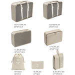 Set 7 Genti de Calatorie, Flippy, pentru Depozitare, Compresibile, 7 Dimensiuni, Impermeabile, Design cu Plasa,