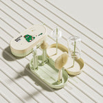 Set 7 Piese de Spalat/Uscat Biberoane, Flippy, Portabil, Peri de Silicon, pentru Tetine, Suzete, Biberoane, Paie, Cutie