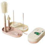 Set 7 Piese de Spalat/Uscat Biberoane, Flippy, Portabil, Peri de Silicon, pentru Tetine, Suzete, Biberoane, Paie, Cutie