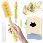 Set 7 Piese de Spalat/Uscat Biberoane, Flippy, Portabil, Peri de Silicon, pentru Tetine, Suzete, Biberoane, Paie, Cutie