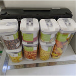 Set 7 Recipiente din Plastic, Flippy, pentru Alimente/Obiecte, Inchidere Ermetica, 2 x 0.5l, 2 x 0.8l, 2 x 1.2l, 1 x