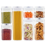 Set 7 Recipiente din Plastic, Flippy, pentru Alimente/Obiecte, Inchidere Ermetica, 2 x 0.5l, 2 x 0.8l, 2 x 1.2l, 1 x
