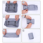 Set 8 huse organizare bagaj Flippy, material poliester, impermeabil, cu fermoar, pentru calatorii sau dulap, sac pentru