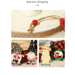 Set 9 Decoratiuni de Craciun din Lemn, Flippy, cu Snur pentru Agatare in Brad, Model Mos Craciun Diferite Dimensiuni, 3