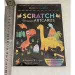 Set 9 Planse Razuibile, Flippy, Scratch ArtCards, +3 Ani, de Razuit si de Colorat, 19 x 14 cm, Model Dinozauri,