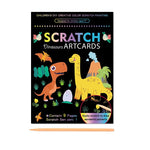 Set 9 Planse Razuibile, Flippy, Scratch ArtCards, +3 Ani, de Razuit si de Colorat, 19 x 14 cm, Model Dinozauri,