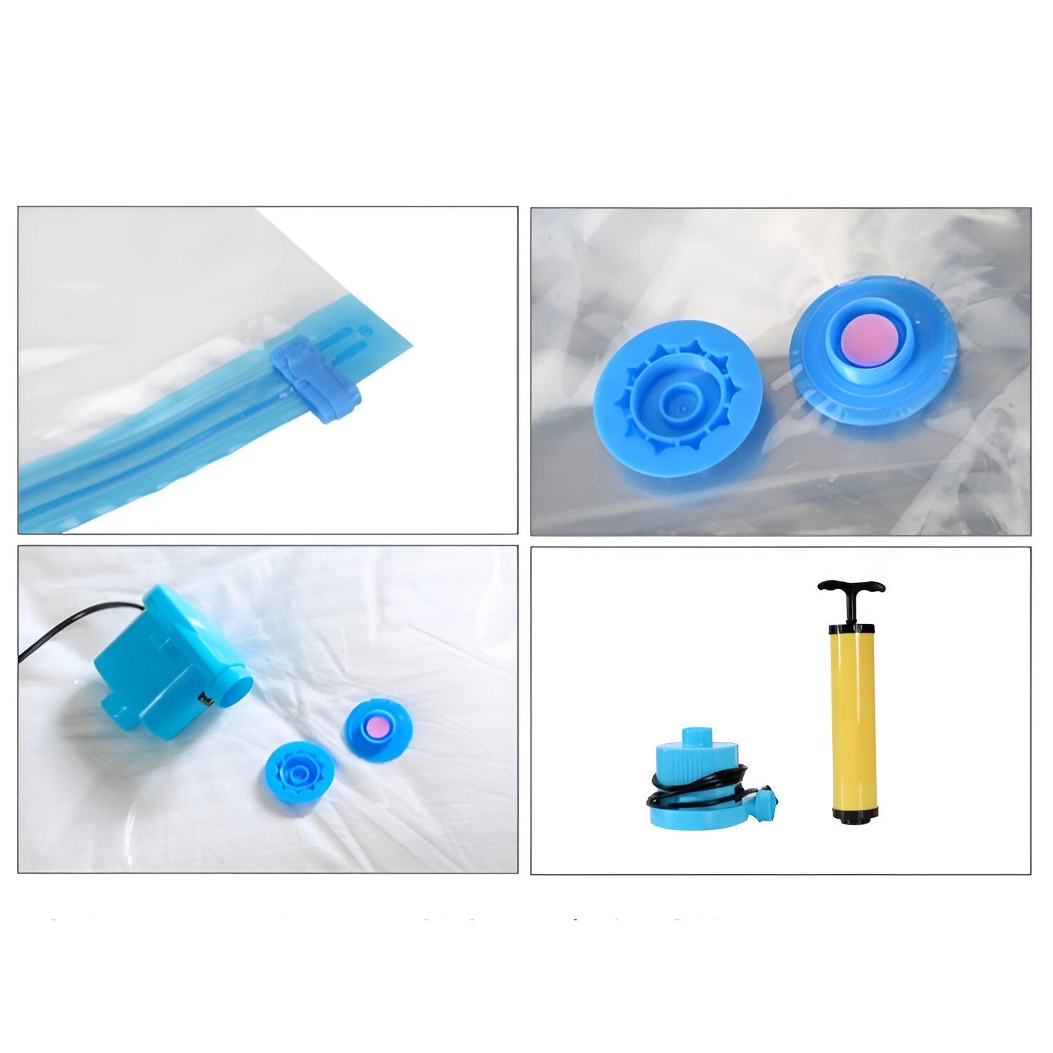 Set 3 Saci de Vidat Haine, Flippy, Marimi Diferite, Vidare prin Vacuum, Reutilizabili, Impermeabili, Pompa Inclusa,