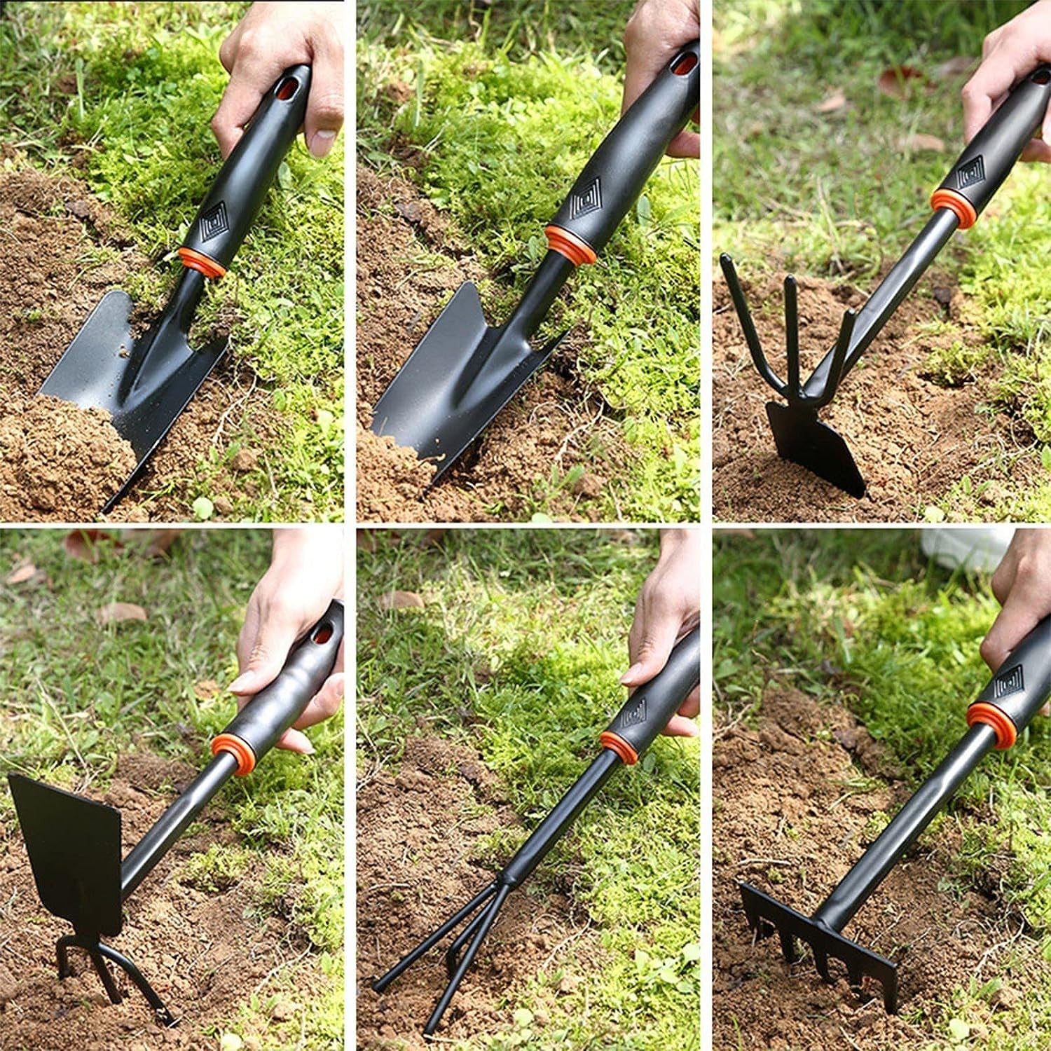 Set 9 Unelte de Gradina Flippy, pentru Plantare Prelucrare Sol si Ingrijire Plante, Material PVC si cardboard, 25 x
