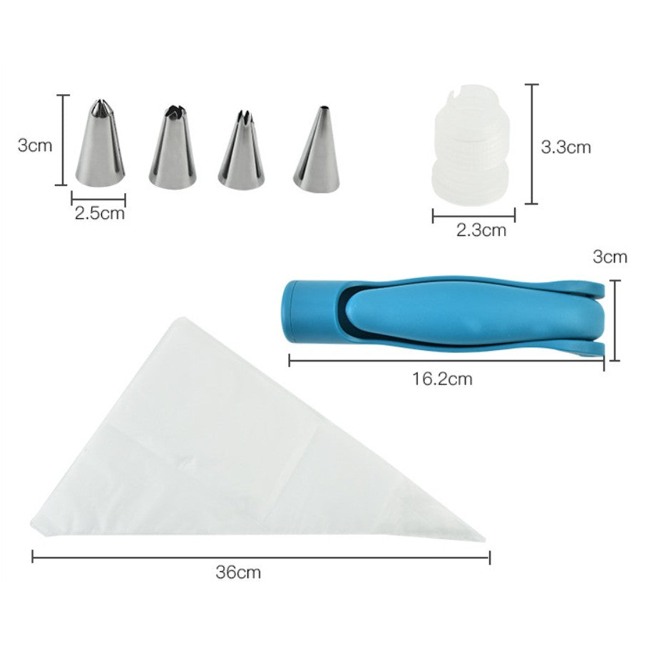 Set Accesorii Decorare Prajituri si Torturi, Flippy, 5 Capete pentru Modele, 21.7x18.8 cm, Ustensila Manuala pentru