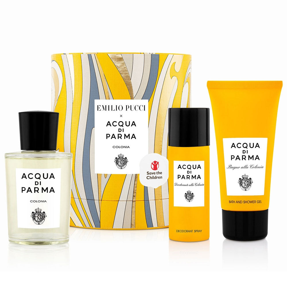 Set Acqua di Parma: Blu Mediterraneo Arancia di Capri, Eau De Toilette, Unisex, 75 ml + Blu Mediterraneo Arancia di Capri, Body Lotion, All Over The Body, 50 ml + Blu Mediterraneo Arancia di Capri, Cleansing, Shower Gel, For All Skin Types, 40 ml - Olmarkt