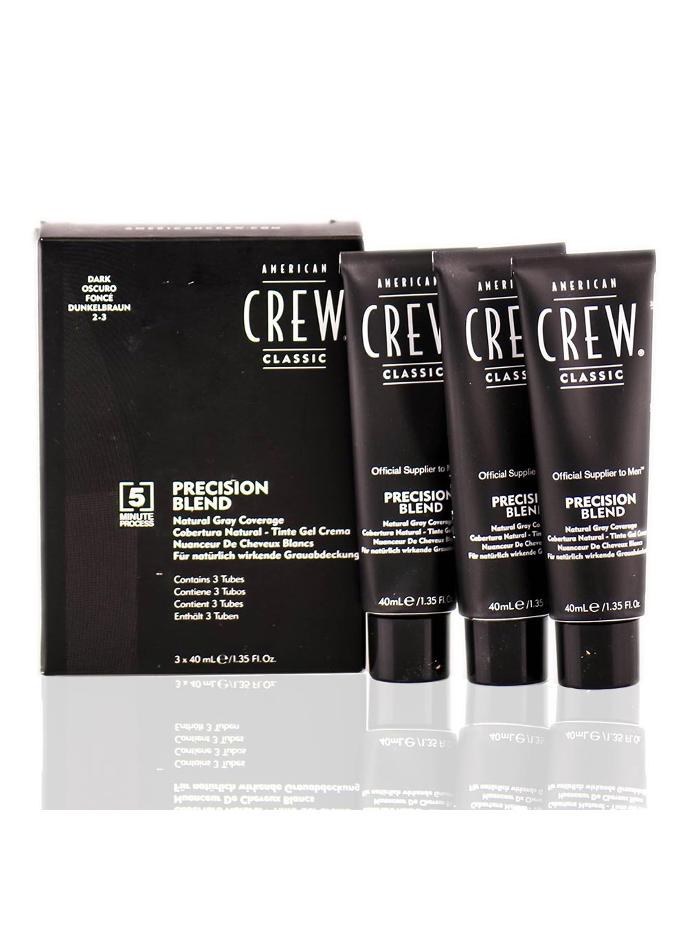 Set American Crew: Precision Blend, Semi-Permanent Hair Dye, 2-3 , 40 ml + Precision Blend, Semi-Permanent Hair Dye, 2-3 , 40 ml + Precision Blend, Semi-Permanent Hair Dye, 2-3 , 40 ml - Olmarkt
