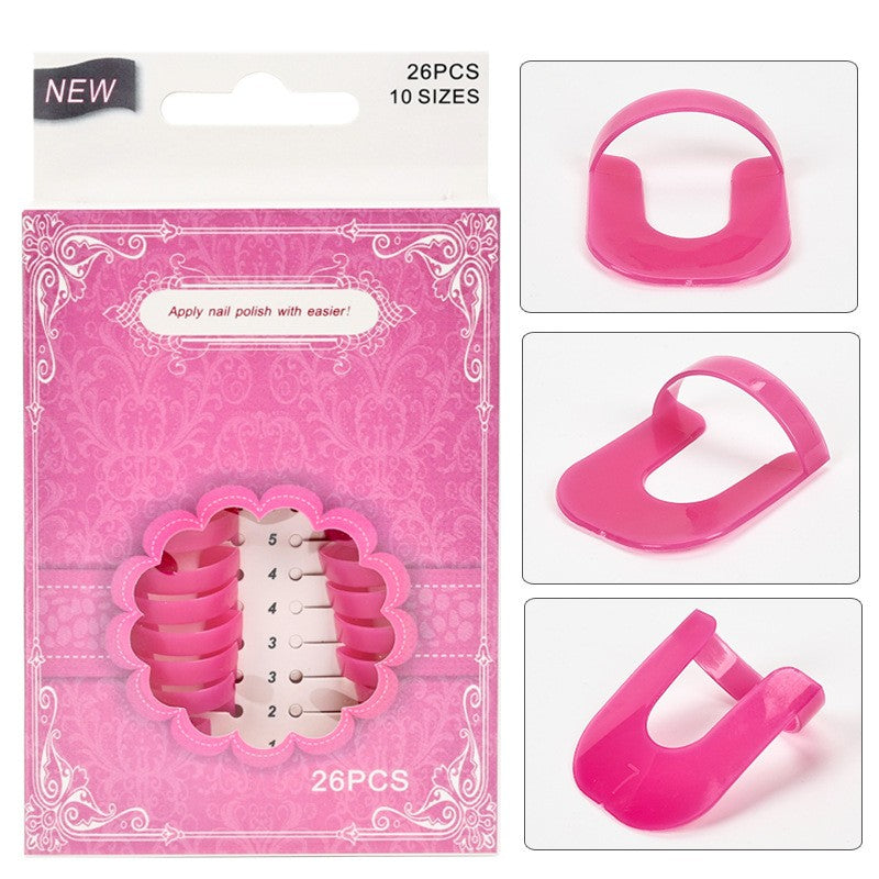 Set 26 buc Sabloane Reutilizabile pentru Oja, Flippy, pentru Manichiura Ingrijita, fara Depasire Margini, Protectie