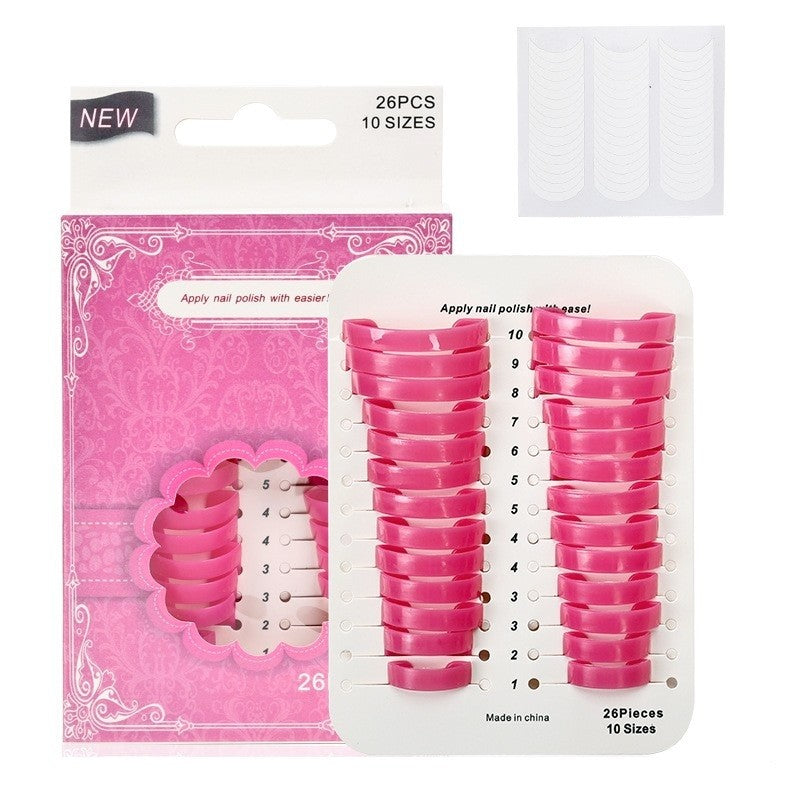 Set 26 buc Sabloane Reutilizabile pentru Oja, Flippy, pentru Manichiura Ingrijita, fara Depasire Margini, Protectie