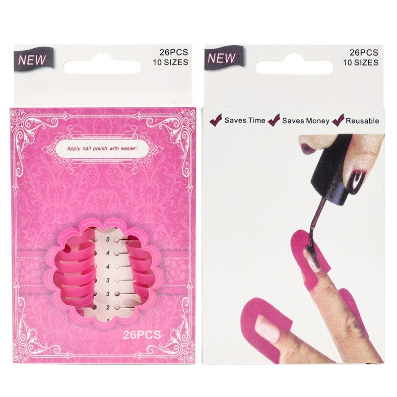 Set 26 buc Sabloane Reutilizabile pentru Oja, Flippy, pentru Manichiura Ingrijita, fara Depasire Margini, Protectie