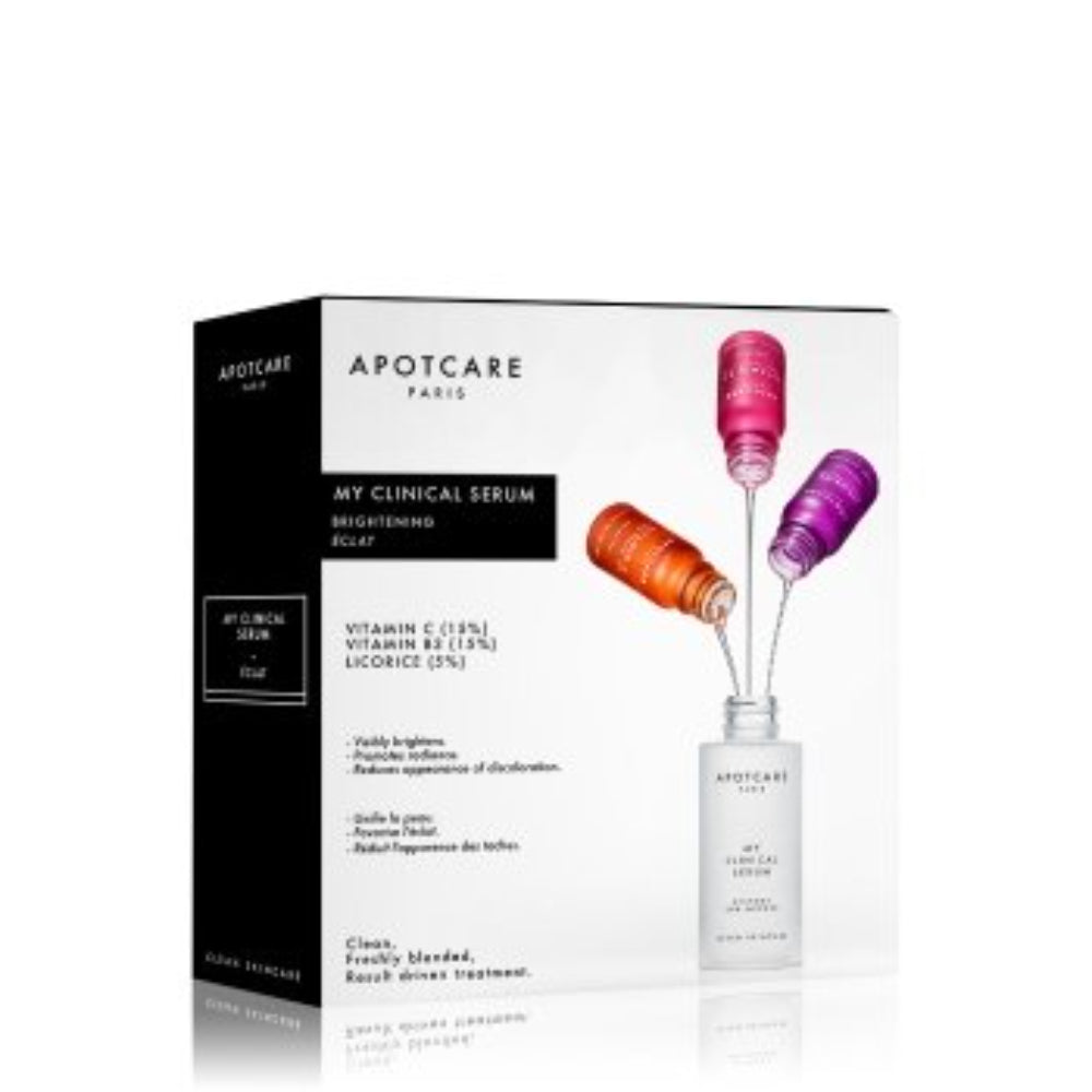 My Clinical Serum Set Apotcare: Vitamin C, Vitamin C, Brightening, Serum, For Face, 10 ml + Vitamin B3, Vitamin B3, Anti-Redness, Serum, For Face, 10 ml + Licorice, Oil-Free, Anti Spot, Day & Night, Serum, For Face, 10 ml - Olmarkt