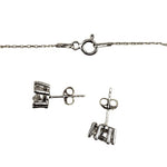Set Argint 925 Floare Mare (cercei, lantisor, pandantiv), 4.01 g