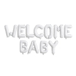 Set Baloane din Folie Metalizata, Flippy, Figurine Litere, Model Welcome Baby, Tema Aniversare, 40 cm, Ambalaj