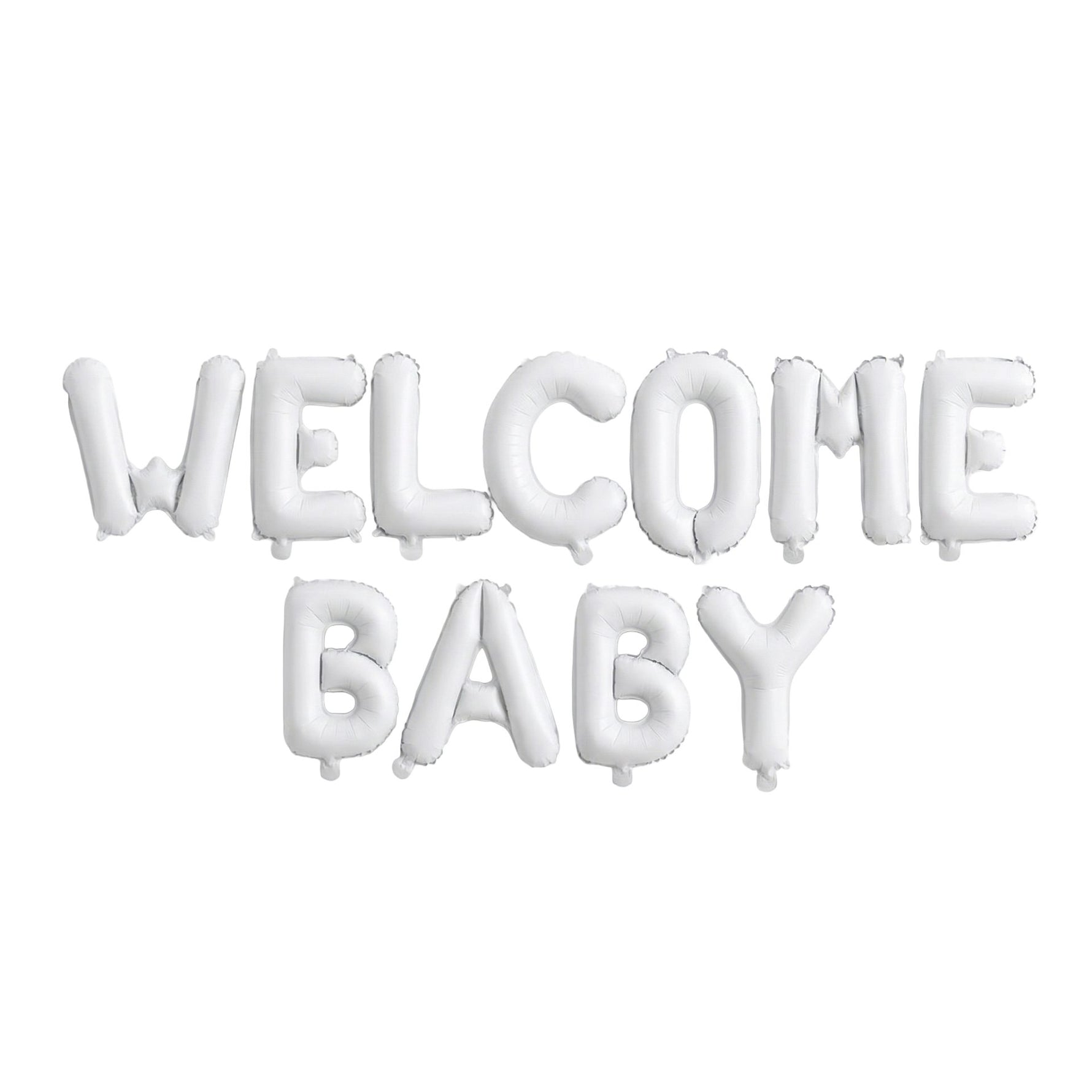 Set Baloane din Folie Metalizata, Flippy, Figurine Litere, Model Welcome Baby, Tema Aniversare, 40 cm, Ambalaj