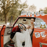 Set Baloane din Folie Metalizata, Flippy, Model Bride to Be cu Inel de Logodna, Litere de 40 cm, Baloane Party, Ambalaj