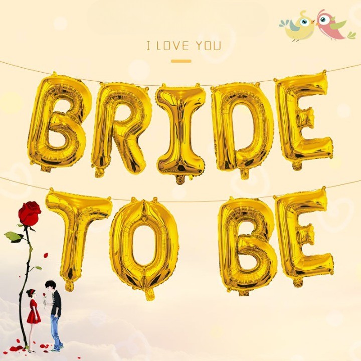 Set Baloane din Folie Metalizata, Flippy, Model Bride to Be, Litere de 40 cm, Baloane Party, Ambalaj Individual, Pai