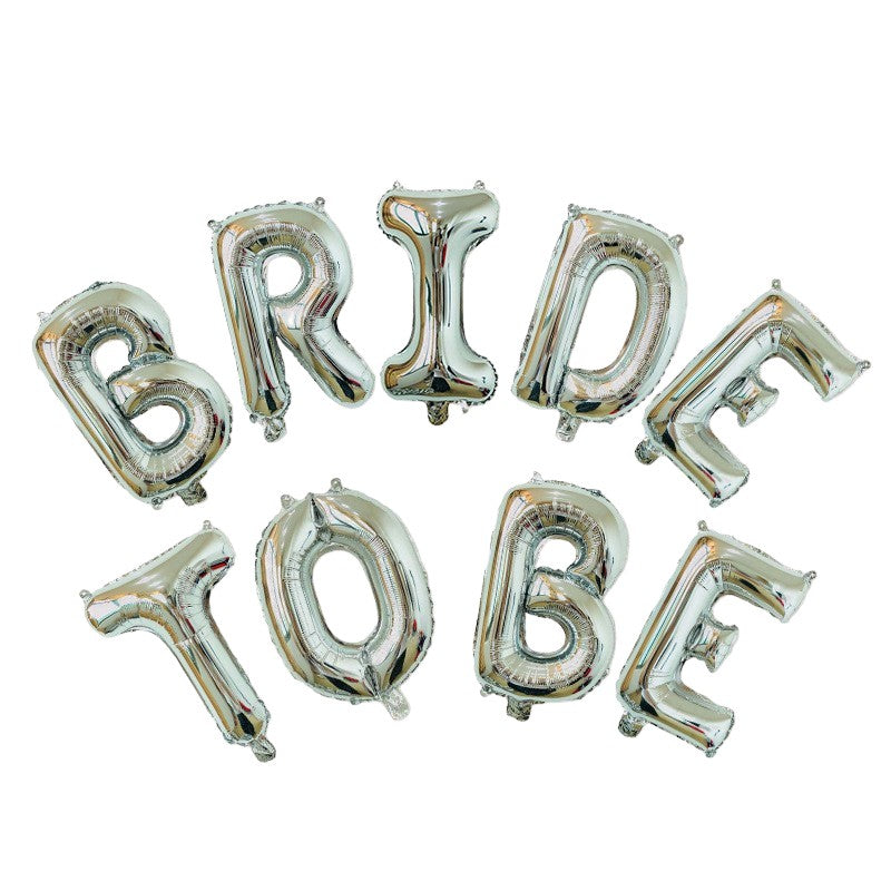 Set Baloane din Folie Metalizata, Flippy, Model Bride to Be, Litere de 40 cm, Baloane Party, Ambalaj Individual, Pai