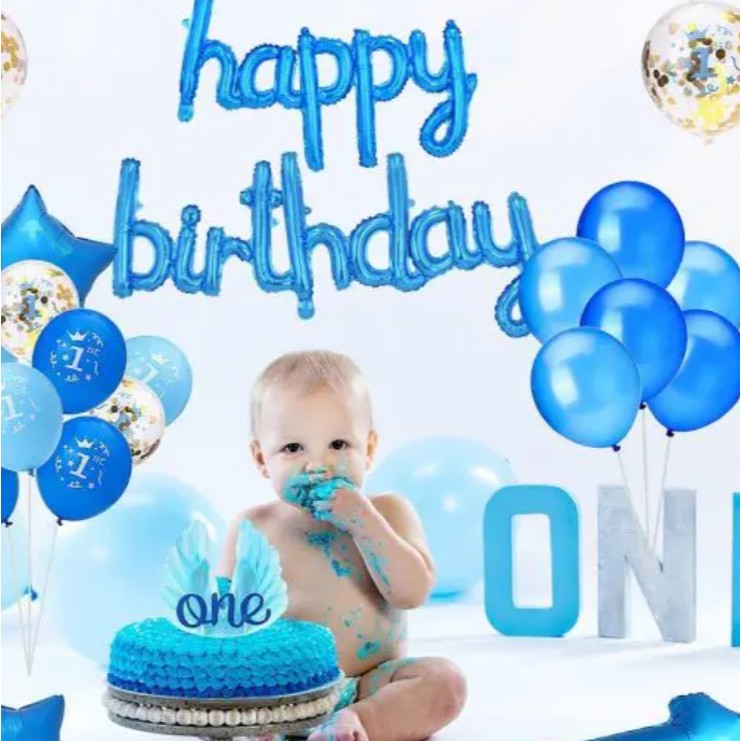 Set Baloane din Folie Metalizata, Flippy, Model Happy Birthday, 45x85 cm, 45x124cm, Baloane Party, Ambalaj Individual,