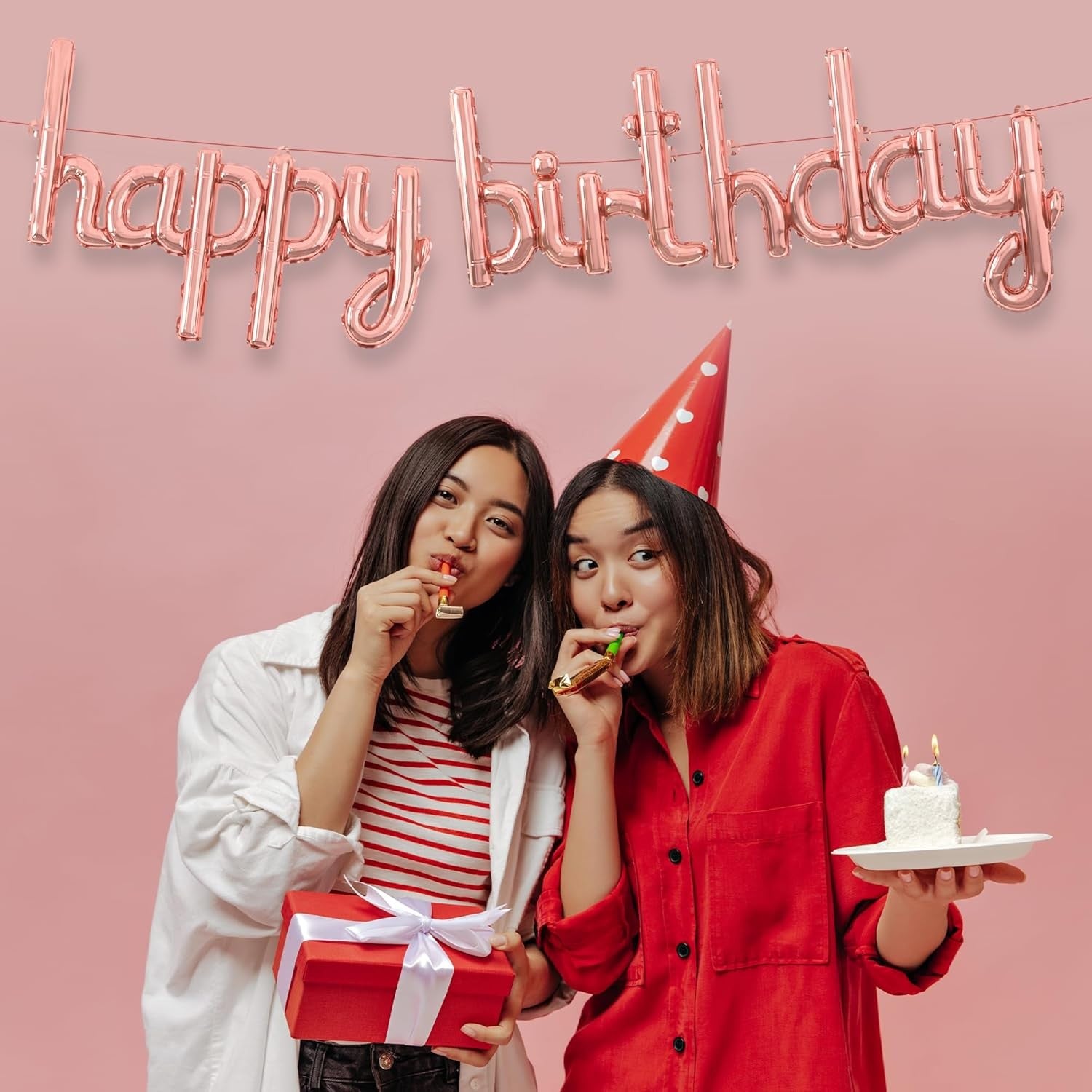 Set Baloane din Folie Metalizata, Flippy, Model Happy Birthday, 45x85 cm, 45x124cm, Baloane Party, Ambalaj Individual,