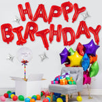Set Baloane din Folie Metalizata, Flippy, Model Happy Birthday, Litere de 40 cm, Baloane Party, Ambalaj Individual,