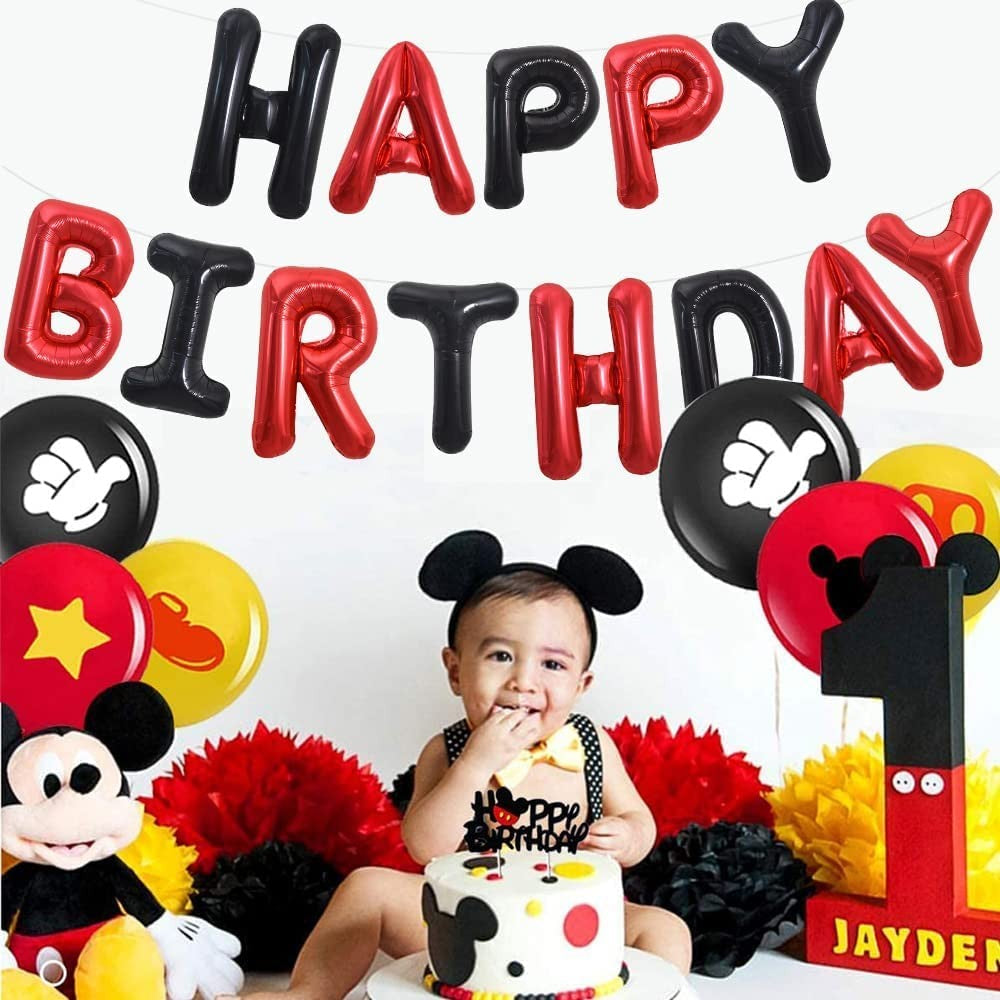 Set Baloane din Folie Metalizata, Flippy, Model Happy Birthday, Litere de 40 cm, Baloane Party, Ambalaj Individual,