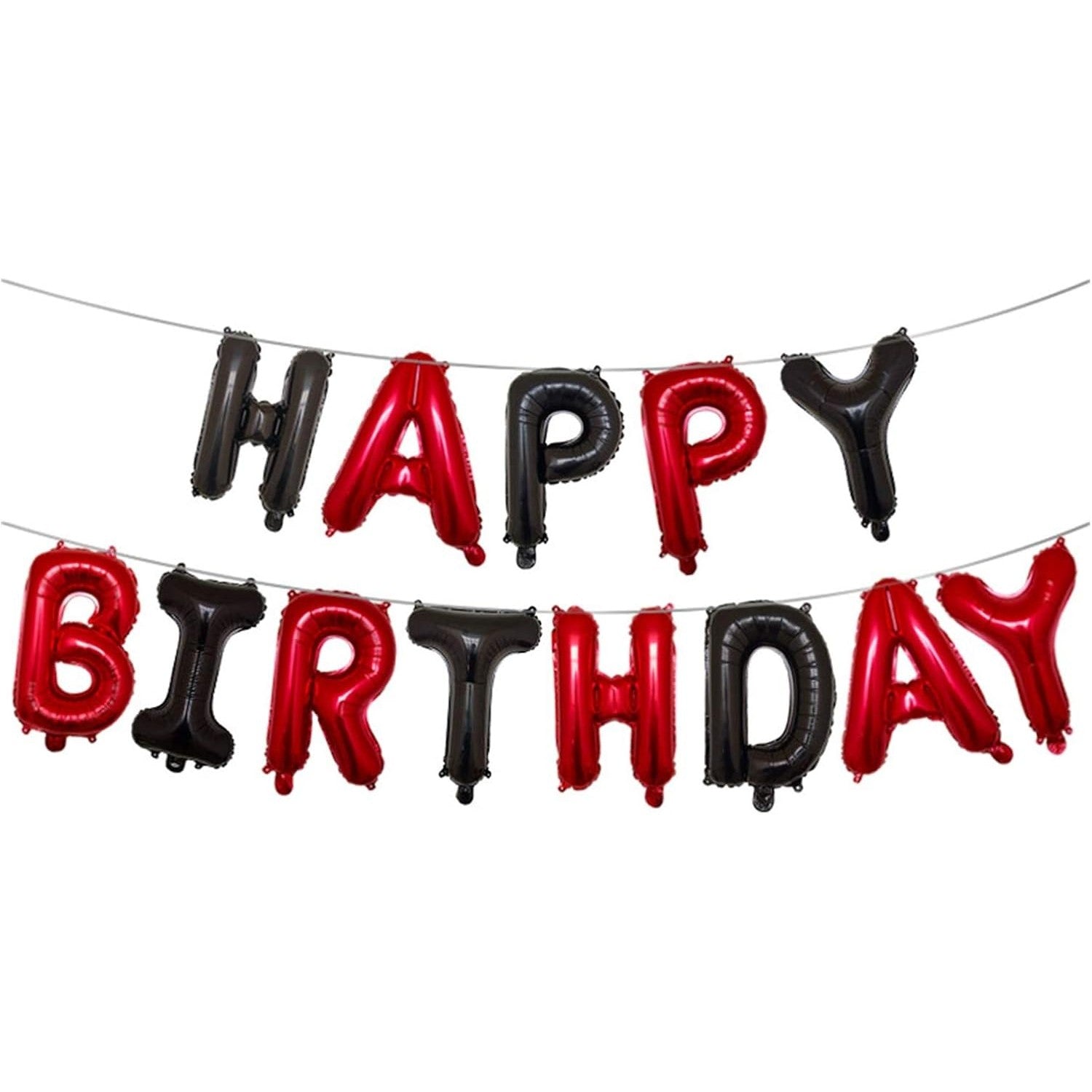 Set Baloane din Folie Metalizata, Flippy, Model Happy Birthday, Litere de 40 cm, Baloane Party, Ambalaj Individual,