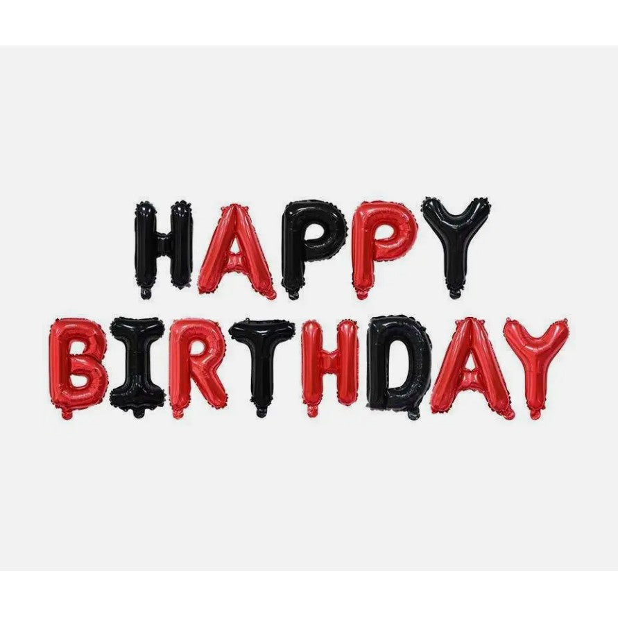 Set Baloane din Folie Metalizata, Flippy, Model Happy Birthday, Litere de 40 cm, Baloane Party, Ambalaj Individual,
