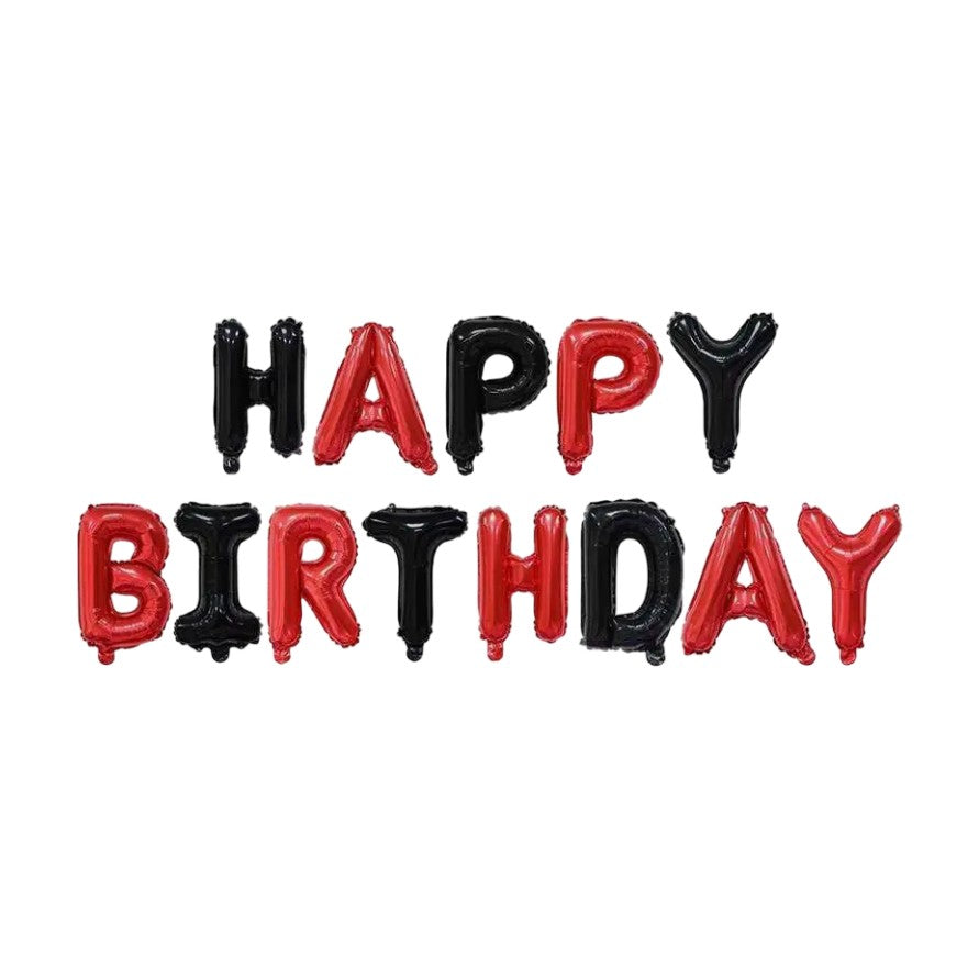 Set Baloane din Folie Metalizata, Flippy, Model Happy Birthday, Litere de 40 cm, Baloane Party, Ambalaj Individual,