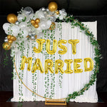 Set Baloane din Folie Metalizata, Flippy, Model Just Married, Litere de 40 cm, Baloane Party, Ambalaj Individual, Pai,