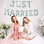 Set Baloane din Folie Metalizata, Flippy, Model Just Married, Litere de 40 cm, Baloane Party, Ambalaj Individual, Pai,
