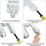 Set Baloane din Folie Metalizata, Flippy, Model Just Married, Litere de 40 cm, Baloane Party, Ambalaj Individual, Pai,