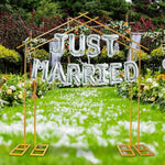 Set Baloane din Folie Metalizata, Flippy, Model Just Married, Litere de 40 cm, Baloane Party, Ambalaj Individual, Pai,